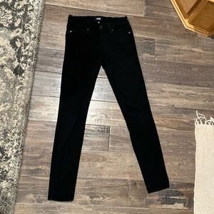 Paige Verdugo Ultra Skinny Black Shadow Dark Wash Jeans Size 25